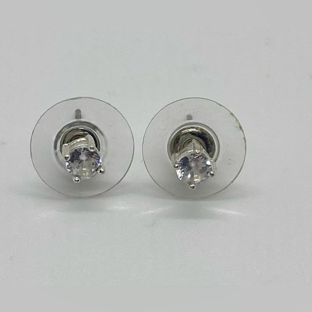 Silver Crystal Drop Dangle Rhinestone Stud Earrings Boho Fall Eclectic Festival - Picture 5 of 12